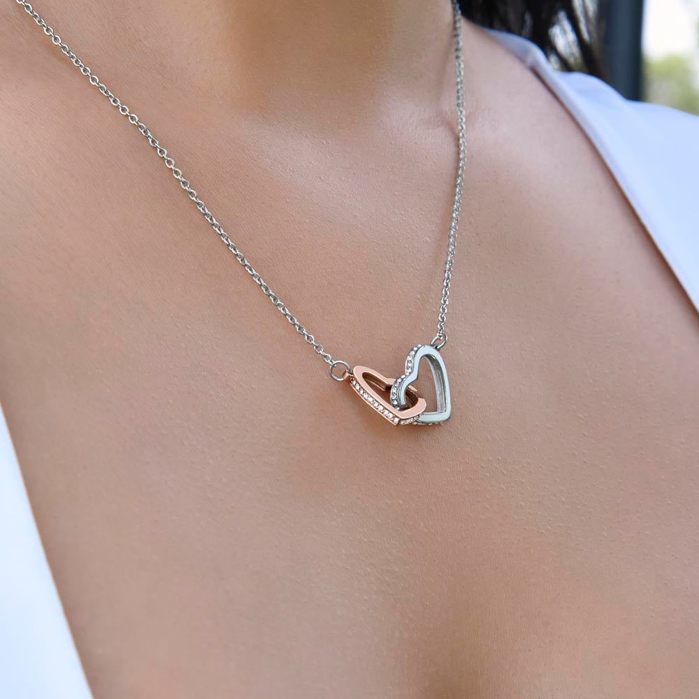 Birthday Gift For Sister Interlocking Hearts Necklace
