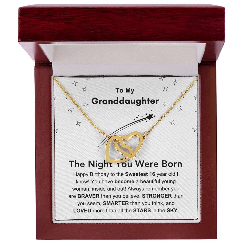 To My Granddaughter | The Night You Were Born | Happy 16th Birthday Gift For Her from Grandparents