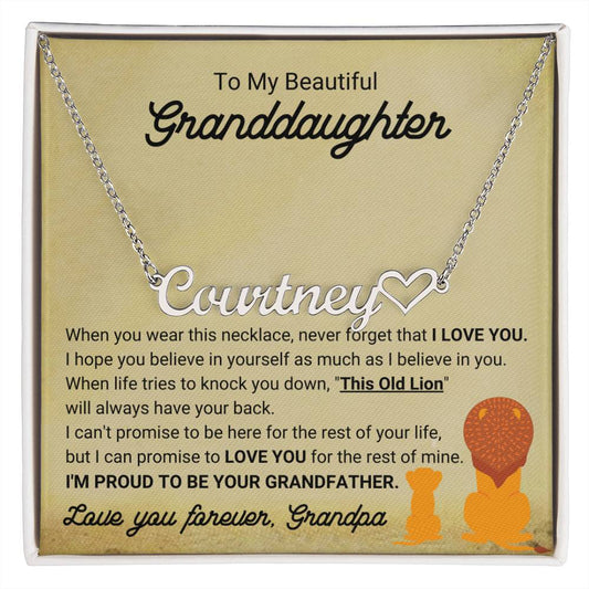 Beautiful Granddaughter Gift from Grandpa