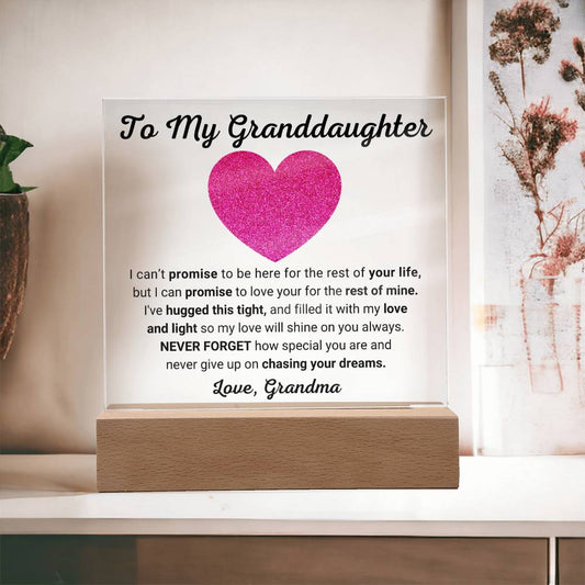 Granddaughter Gift from Grandma Acrylic Plaque