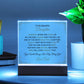 Meaningful Gift for Daughter from Dad | Square Acrylic Plaque for Birthday, Graduation, Christmas & Just Because