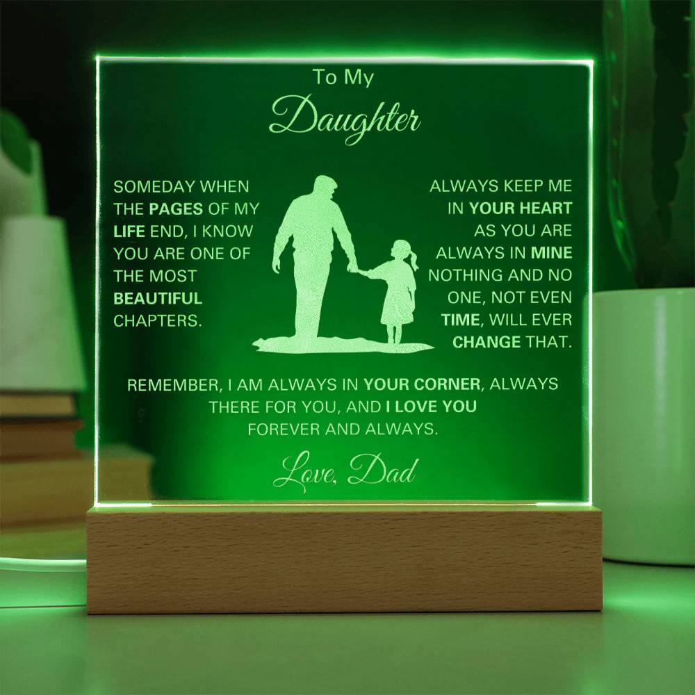 Engraved Gift for Daughter from Dad, Perfect for Birthday, Graduation, Christmas, Mother's Day and Easter