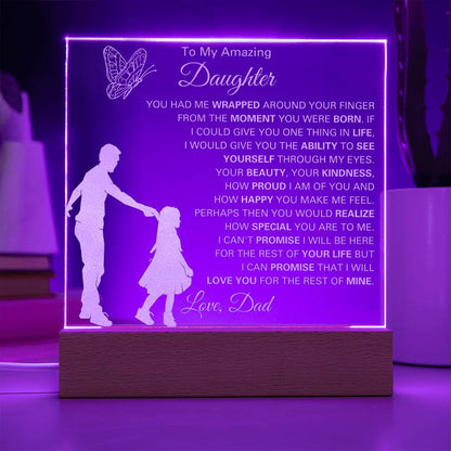 Engraved Acrylic Plaque for Daughter's Birthday