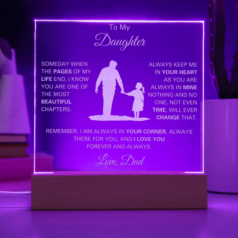 Engraved Gift for Daughter from Dad, Perfect for Birthday, Graduation, Christmas, Mother's Day and Easter