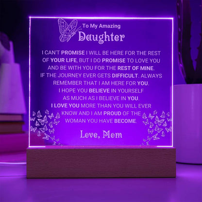 Premium Acrylic Engraved Plaque for Daughters