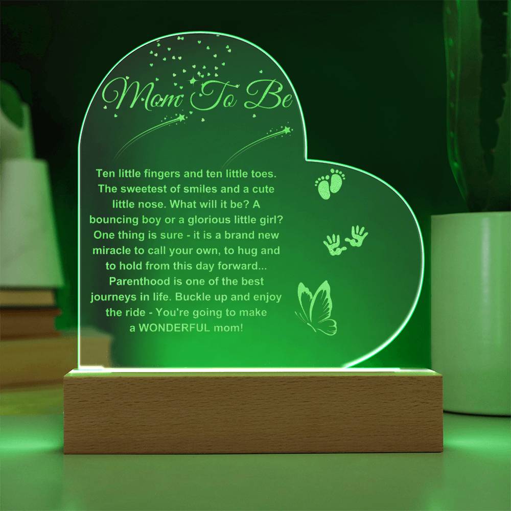 Mom To Be Engraved Acrylic Plaque
