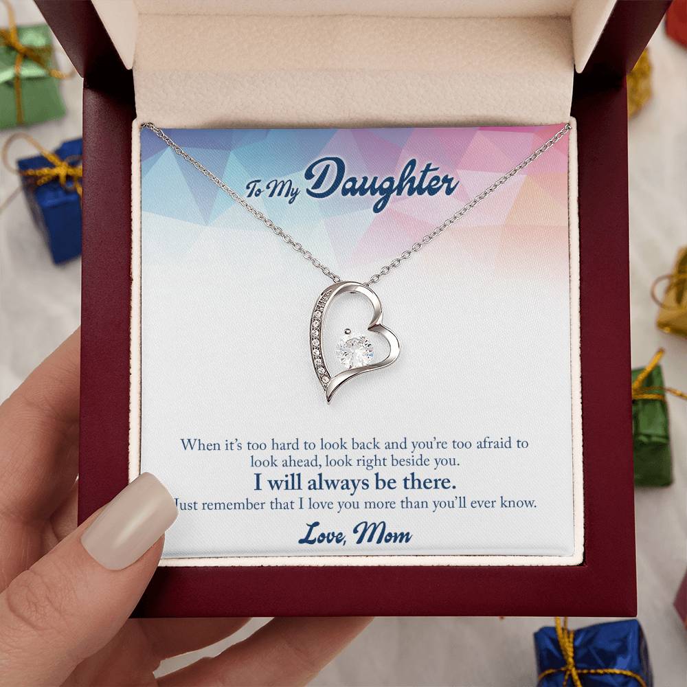 To My Daughter Necklace – Daughter Birthday Graduation Celebration Gift – Forever Love Necklace