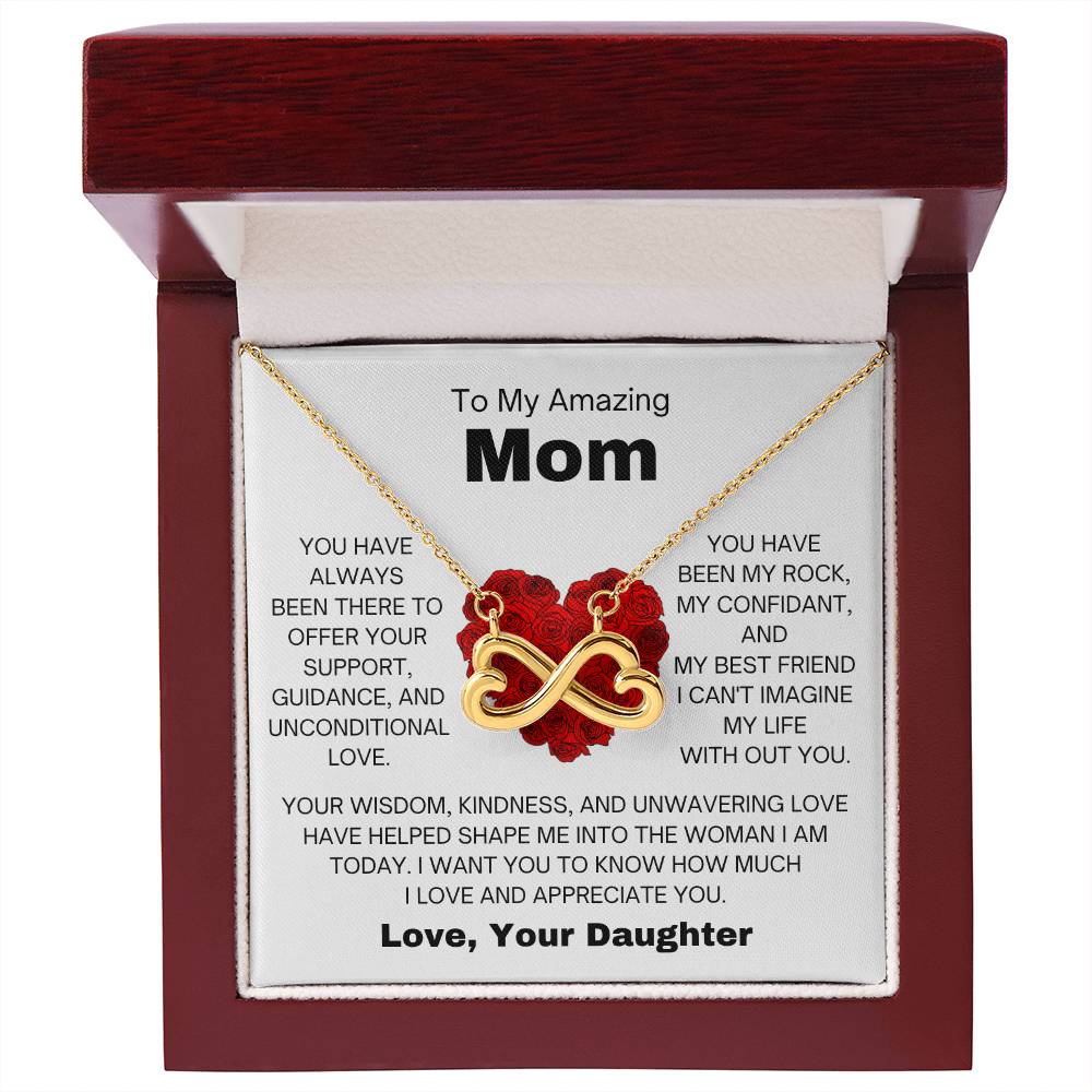 To My Amazing Mom - Gift for Mom from Daughter - I can't imagine my life without you - Endless Love Necklace