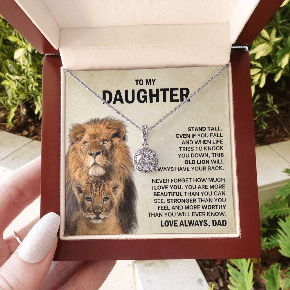 To My Daughter Necklace - Stand Tall - Dad to Daughter Gift - Eternal Hope Necklace
