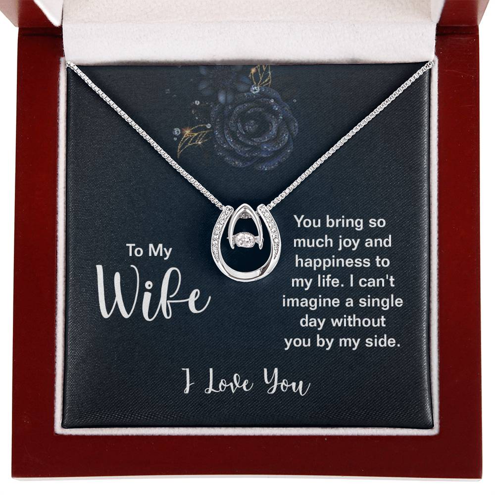 Wife Gift from Husband - Meaningful Jewelry for Valentine’s Day & Special Occasions - Lucky In Love Necklace