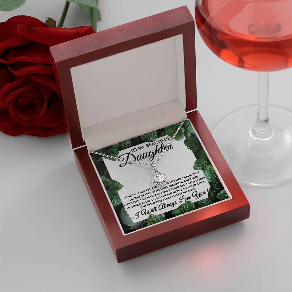 To My Daughter Necklace – Daughter Christmas Graduation Jewelry Gift – Eternal Hope Necklace