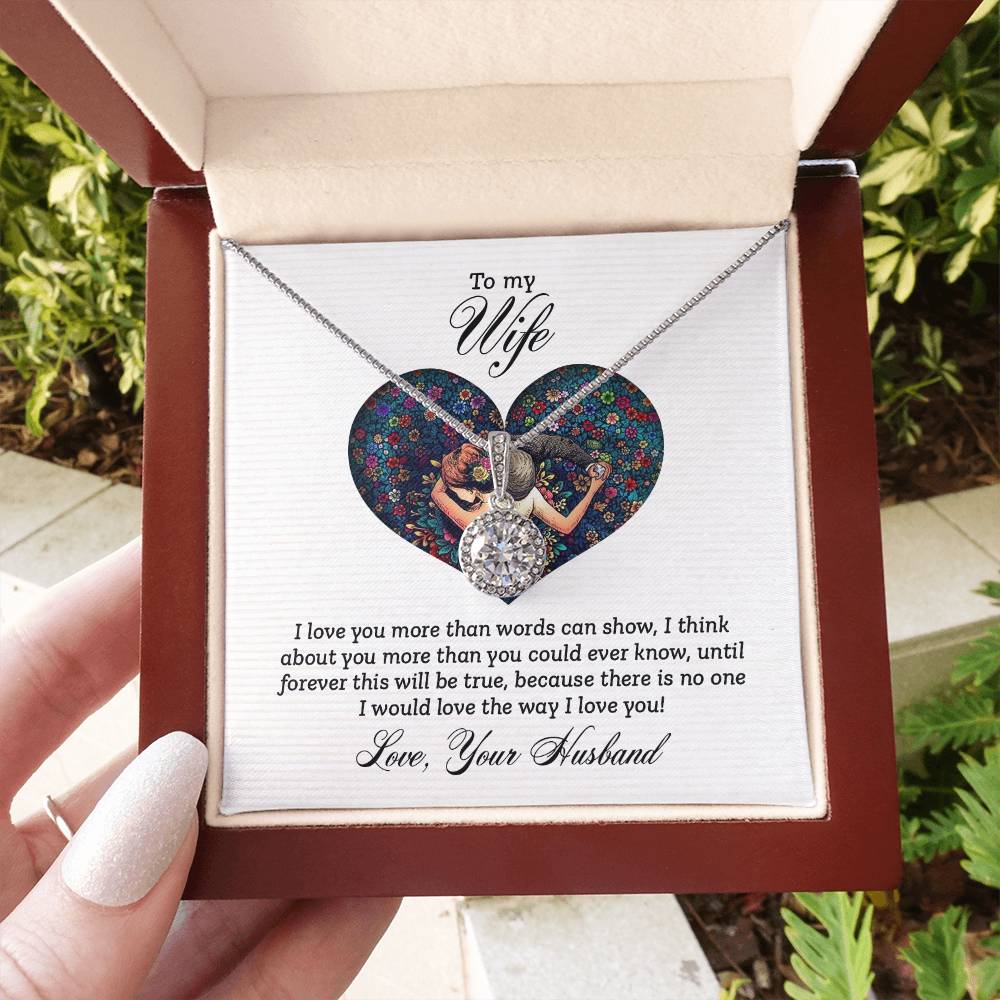 To My Wife Necklace - Perfect Gift for Wife from Husband, Romantic Jewelry for Birthday & Valentine’s Day - Eternal Hope Necklace