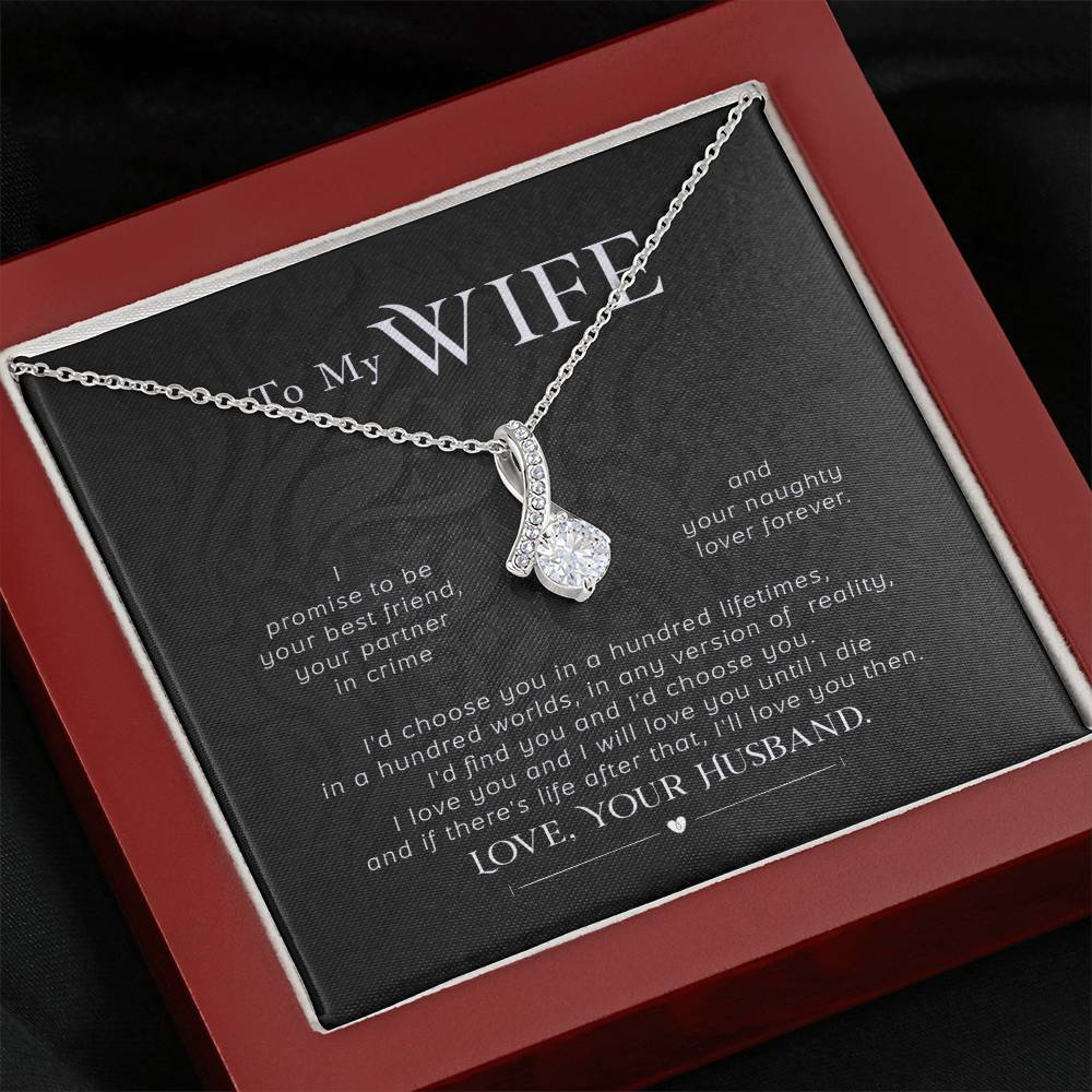 Wife Birthday Gift from Husband - Romantic Jewelry for Valentine’s Day & Anniversaries - Alluring Beauty Necklace