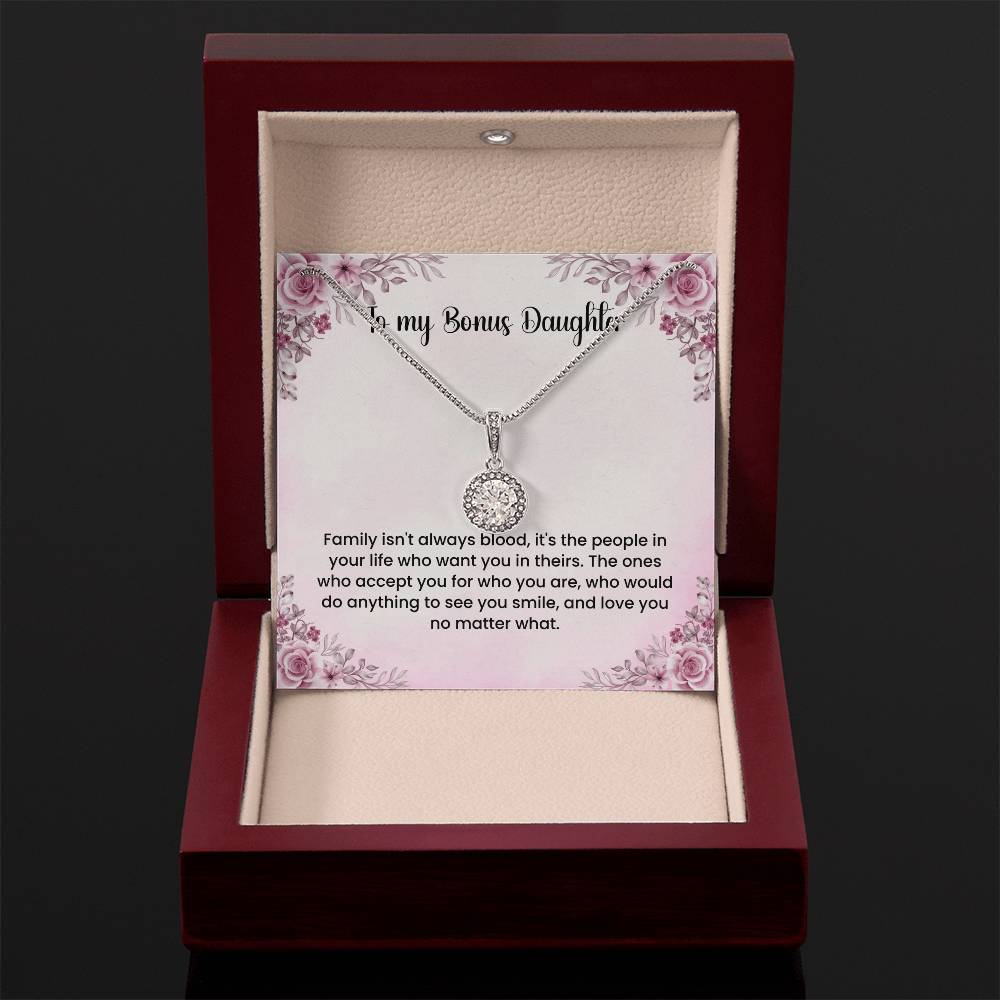 To My Bonus Daughter Necklace - Eternal Hope Necklace - Gift for Bonus Daughter