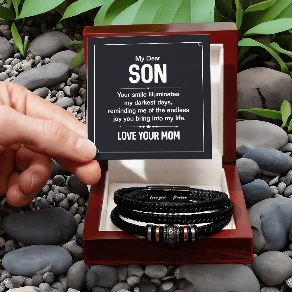 To My Son – Graduation, Holiday Gift from Mother – Love You Forever Bracelet