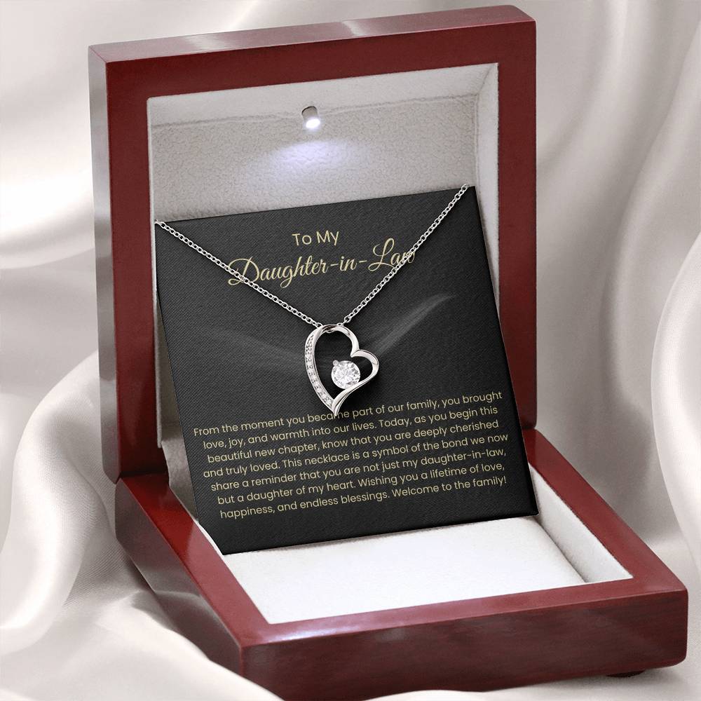 To My Daughter In Law - Forever Love Necklace - Gift for Daughter in Law