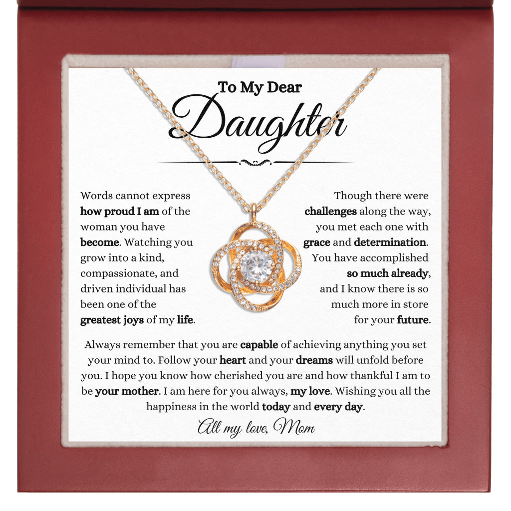 Mother to Daughter Gifts - Tied to You - Love Knot Necklace