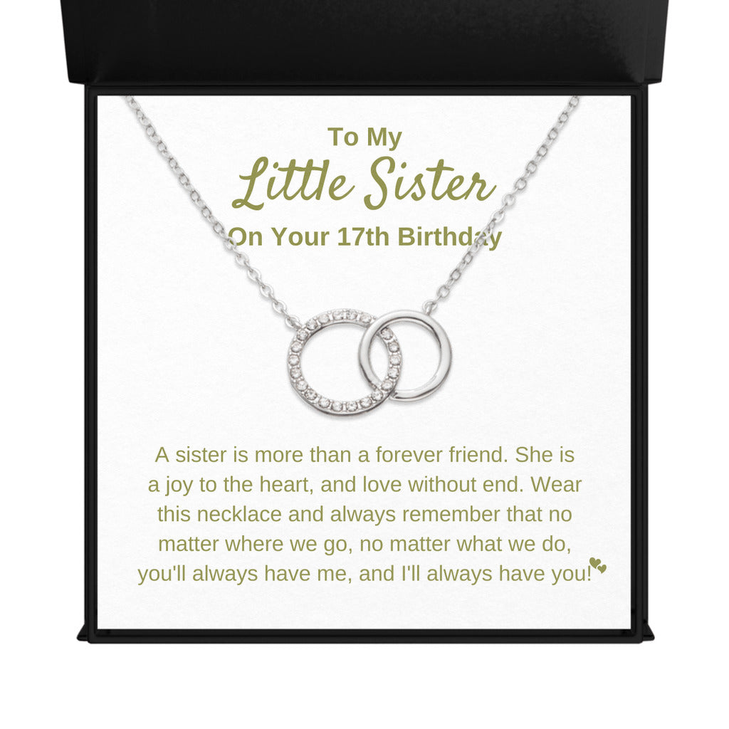 Little Sister Necklace Gift For 17th Birthday