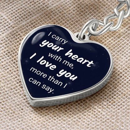 Personalized Heart Keychain Gift for Girlfriend