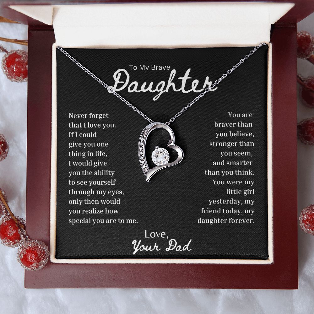 To My Daughter Necklace - Unique Gift For Daughter From Dad For A Lasting Bond