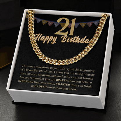Birthday Gifts for Male 21st - Gold Chain