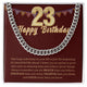 23rd Birthday Gift for Him  | Huge Milestone Cuban Link Chain, Birthday Gifts for Male 23rd
