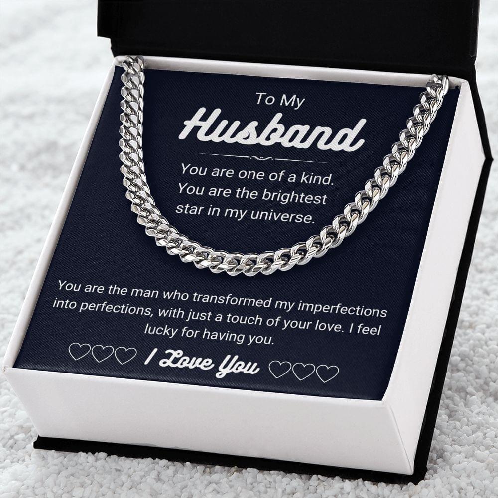 Polished stainless steel Cuban Link Chain - perfect gift for husbands