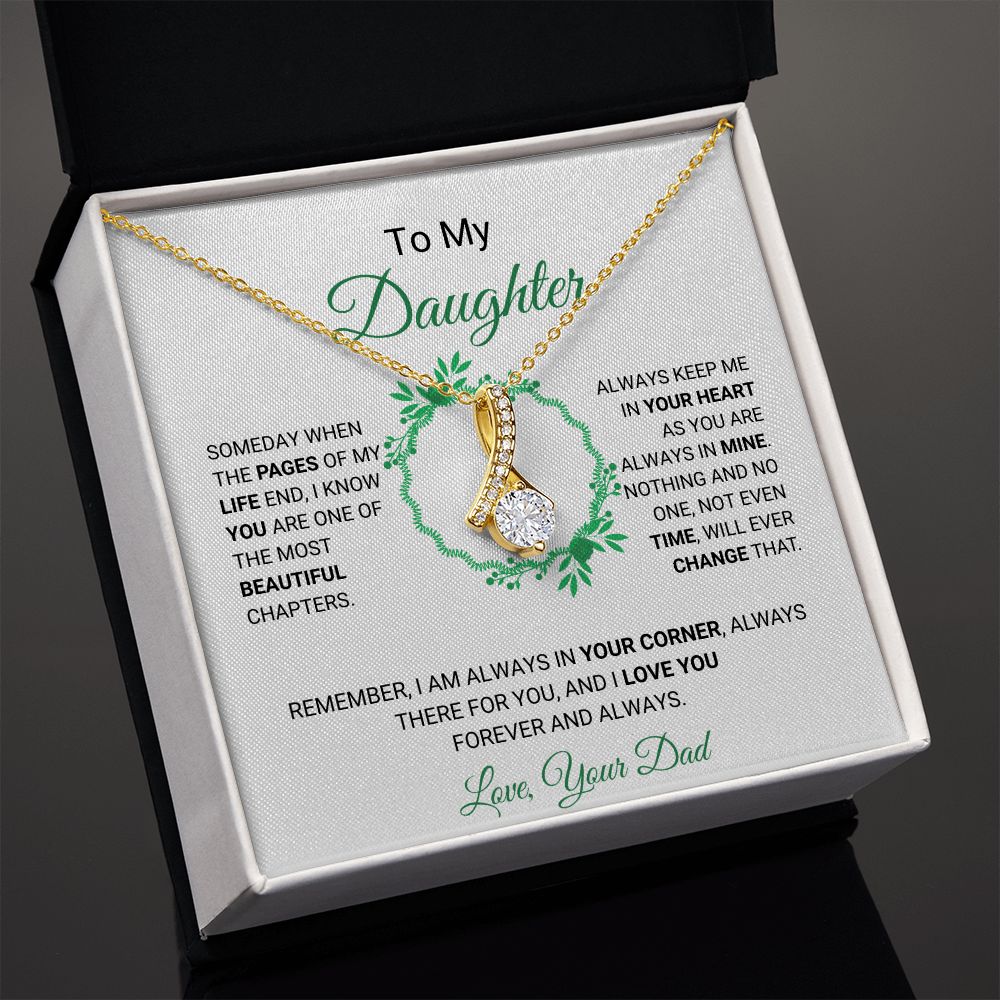 To My Daughter Necklace - Special Gift From Dad To Daughter
