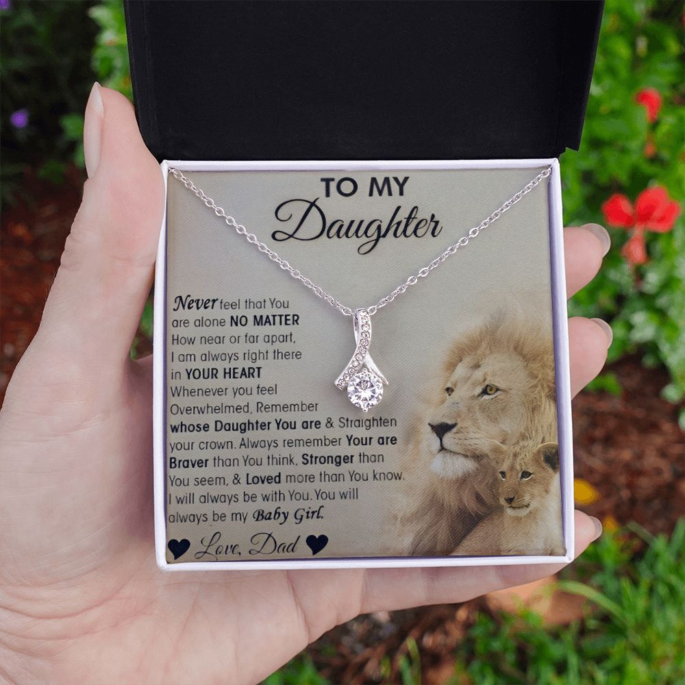 To My Daughter From Dad Alluring Beauty Necklace