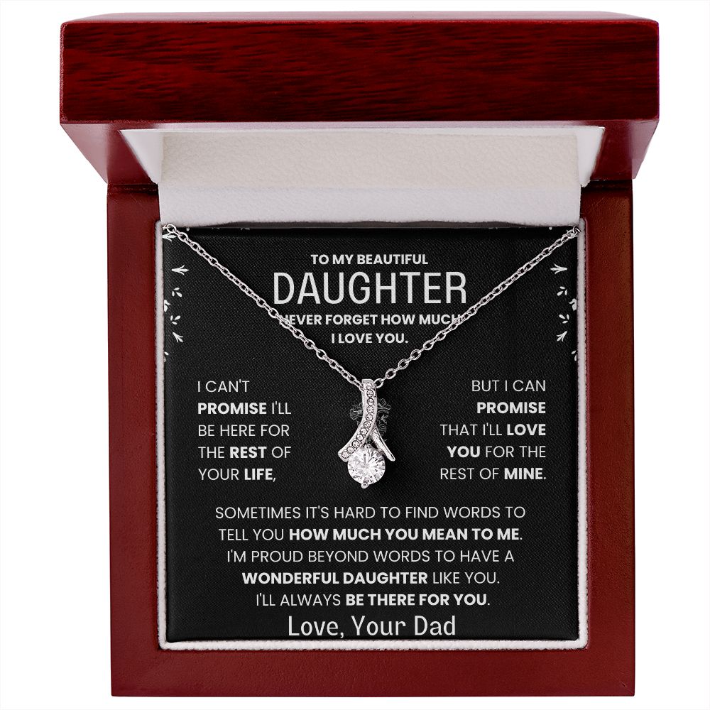 To My Daughter Gift From Dad Alluring Beauty Necklace
