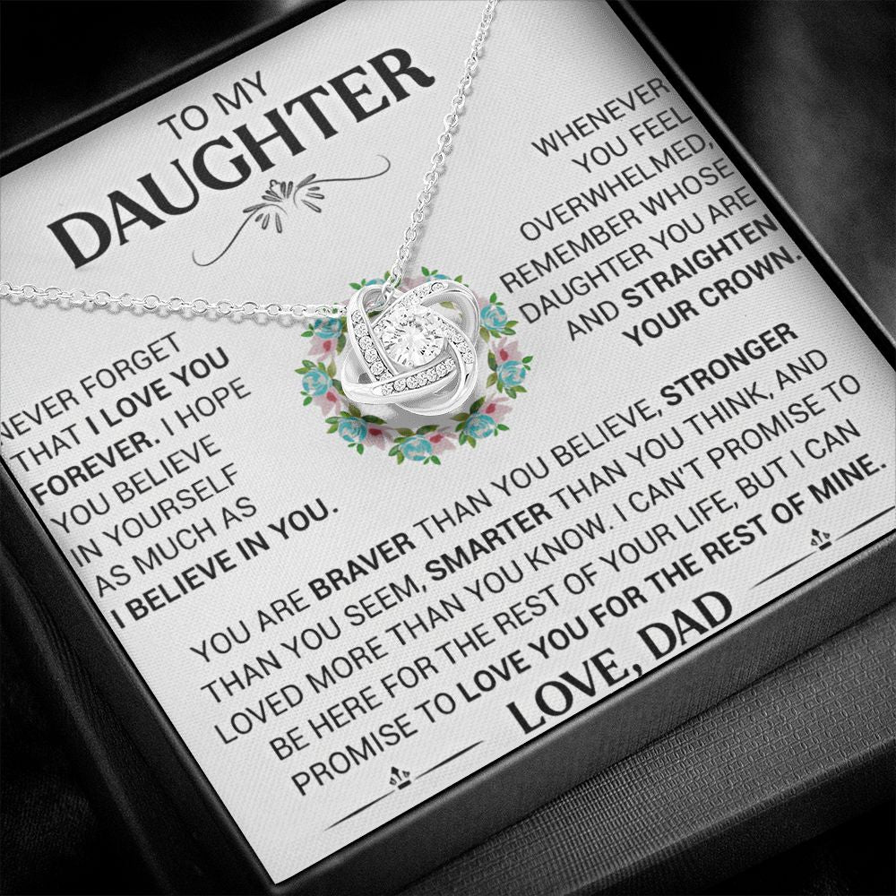 To My Daughter - Best Dad And Daughter Jewelry Gift