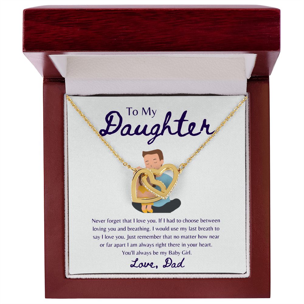 To My Daughter Heart Necklace from Dad | Best Present For Her