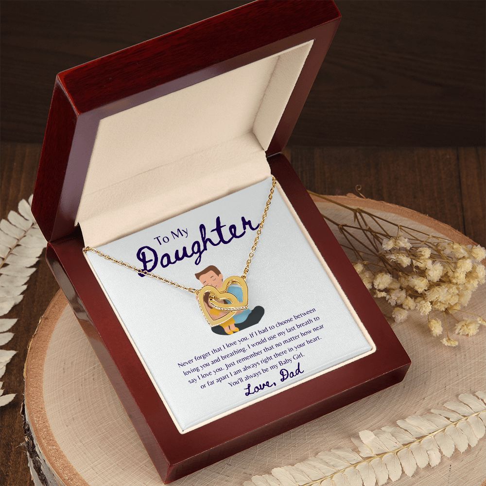 To My Daughter Heart Necklace from Dad | Best Present For Her