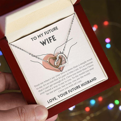 Future Husband to Wife Heart Necklace