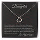 Daughter - Believe Deep In Your Heart Delicate Heart Necklace