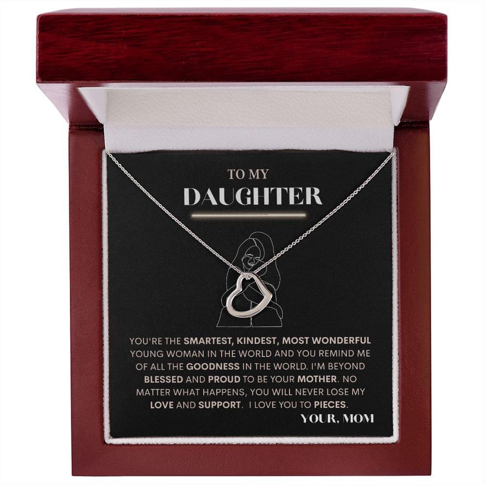Best Mother Daughter Necklace, Celebrate Your Bond with the Blessed and Proud Delicate Heart Necklace