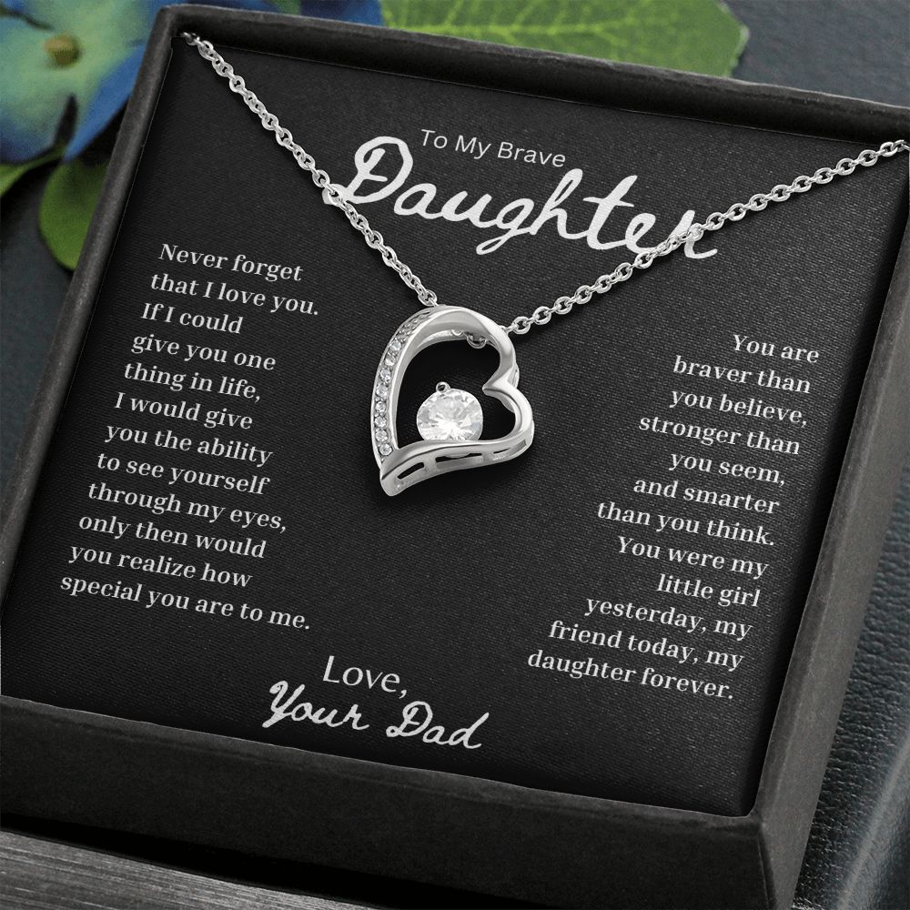 To My Daughter Necklace - Unique Gift For Daughter From Dad For A Lasting Bond