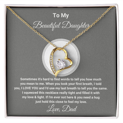 to my daughter love dad necklace