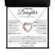 To My Daughter From Mom - Twin Flames - Interlocking Hearts Necklace