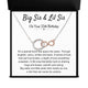 25th Birthday Necklace Gift For Big Sis & Little Sis | Infinite Bond Circle Necklace