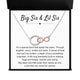 Big Sis & Lil Sis Gift, Birthday & Graduation Present, Infinite Bond Circle Necklace