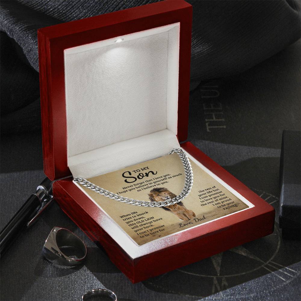To My Son - Never forget that I love you - Cuban Link Chain Gift from Dad
