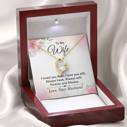 To My Wife Necklace - Romantic Jewelry Gift for Wife from Husband to Celebrate Love on Valentine’s Day & More - Forever Love Necklace