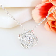 Elegant Necklace Gift for Granddaughter, Timeless Jewelry, Loving Keepsake, Love Knot Necklace, To My Beautiful Granddaughter