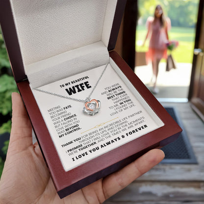 To My Wife Necklace - Heartfelt Jewelry from Husband for Birthday, Christmas & Valentine’s Day - Crown Pendant Necklace