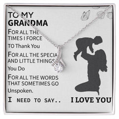 Grandma Necklace, Forever Love Pendant, Meaningful Gift For Grandmother, Sentimental Jewelry, Appreciation Present