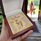 To My Granddaughter Necklace – Birthday Graduation Jewelry for Granddaughter from Grandma – Crown Pendant Necklace