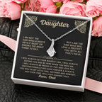 To My Daughter Necklace - I will always be your biggest fan - Gift for Daughter from Dad - Alluring Beauty Necklace