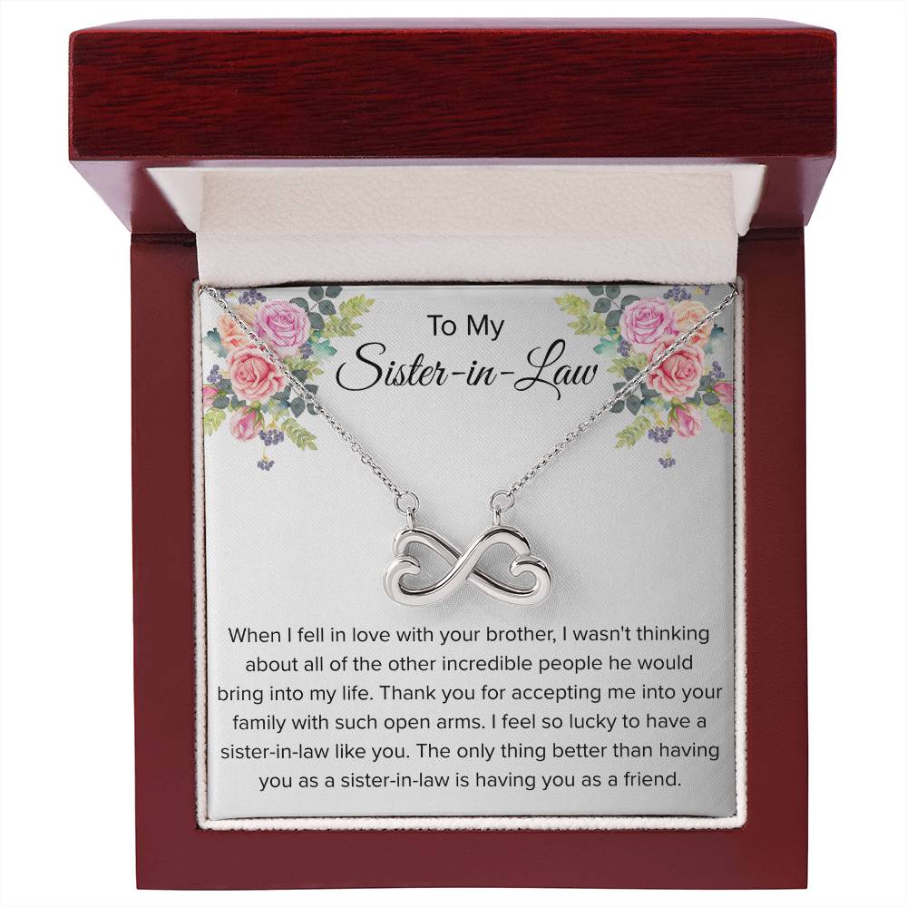 To My Sister In Law Necklace - Gift for Bonus Sister - Endless Love Necklace