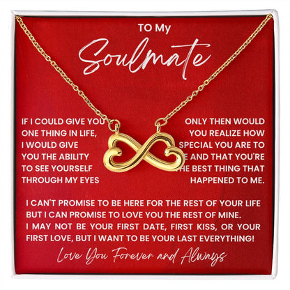 To My Soulmate Necklace - Unique Soulmate Gift for Her for Birthdays & Surprise Moments - Endless Love Necklace